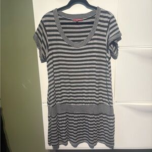 Dark and light Gray Relaxed T-Shirt Tunic